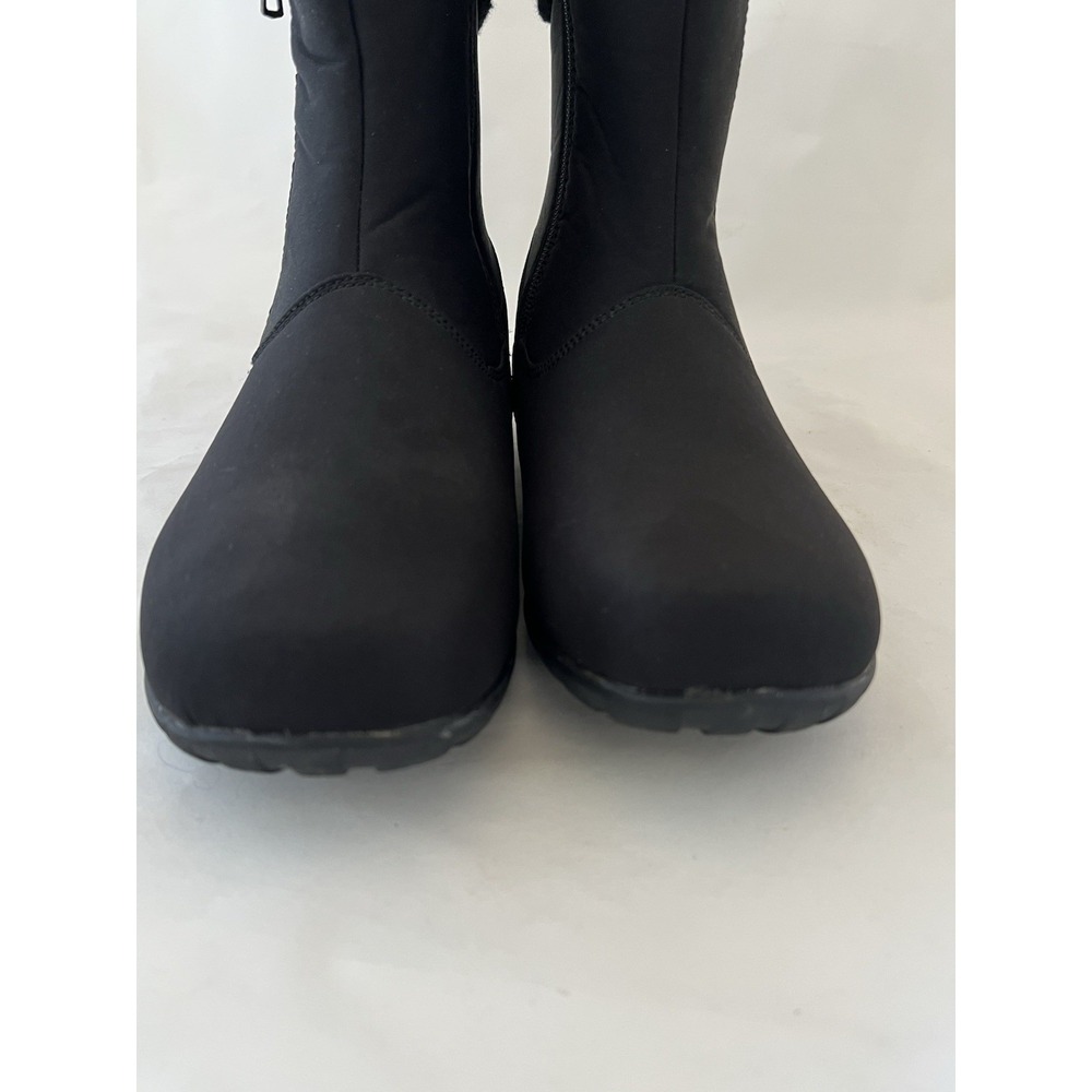 Propet Womens 9.5 Black Winter Boots Waterproof Mid Zip Insulated Rain Snow - Picture 7 of 10